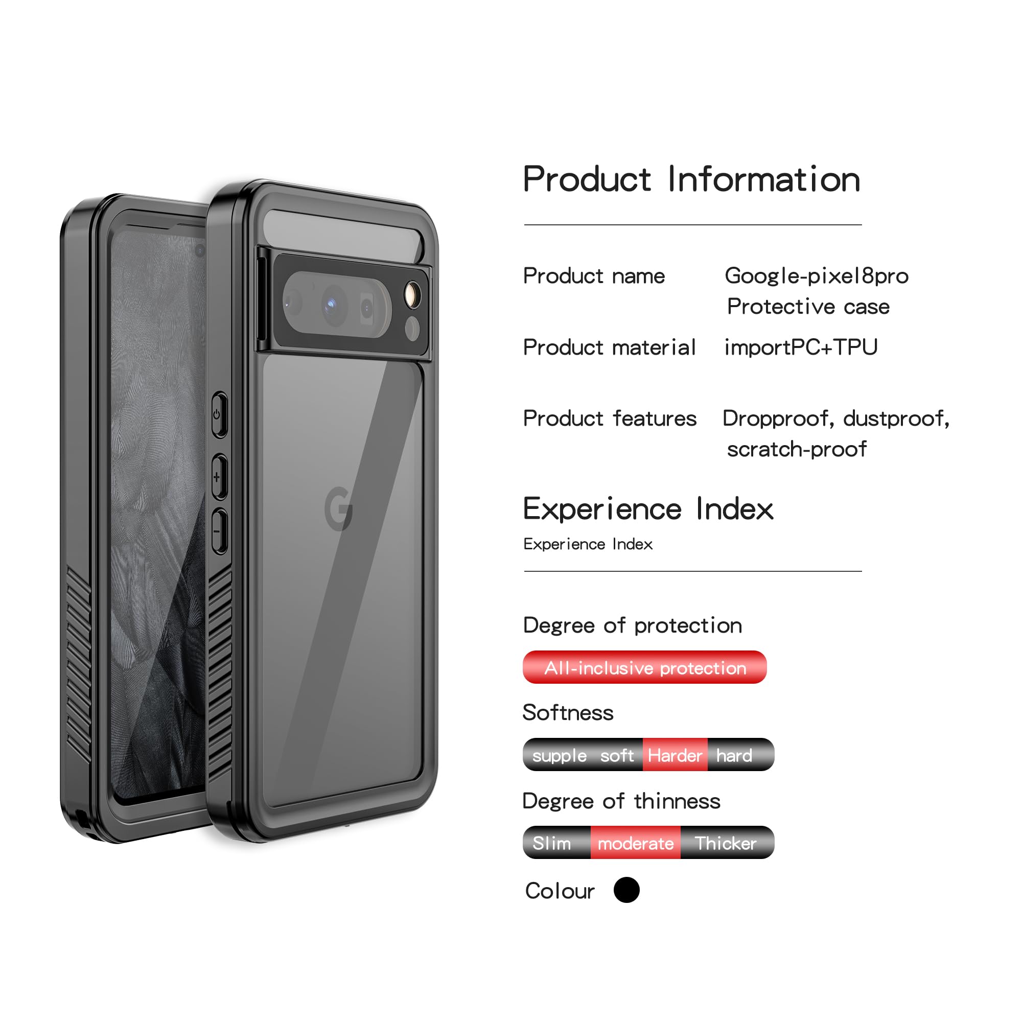 Amazon.co.jp: Google Pixel 8 Pro ケース 防水ケース クリア 完全